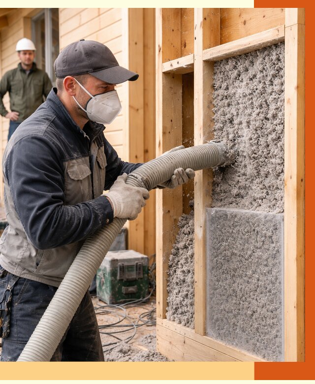 Утепление дома из бруса эковатой в Тейково от 2012 руб/м2 | ТепломастерТкв