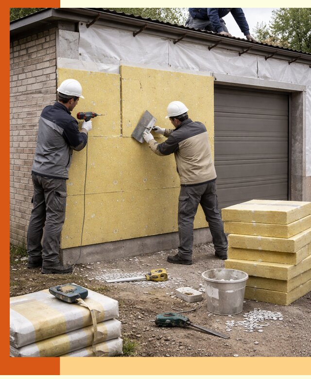 Утепление гаража снаружи в Тейково качественно и надёжно