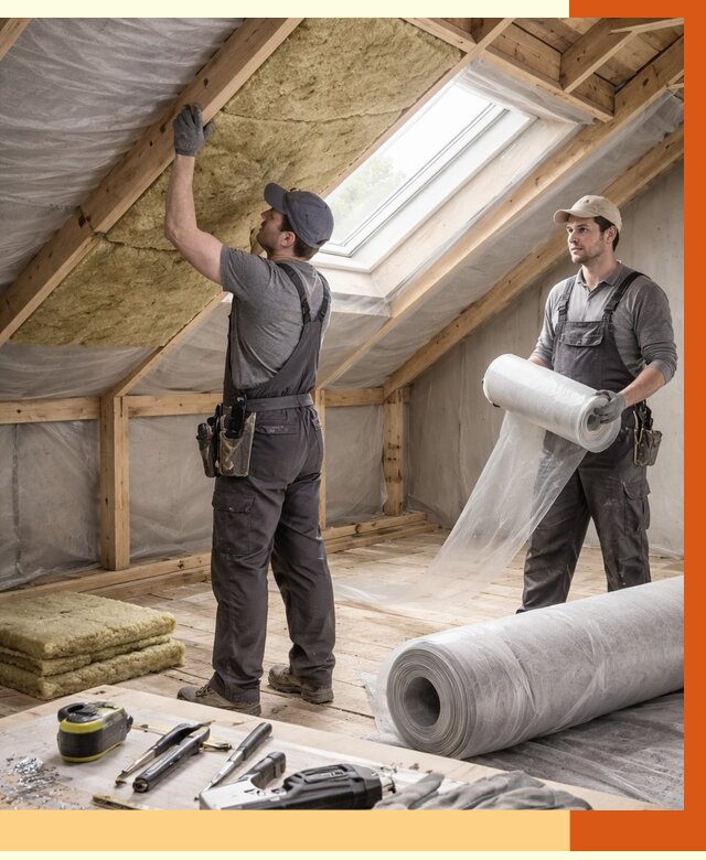 Утепление крыши изнутри мансарды в Тейково от 4567 руб./м² | ТепломастерТкв