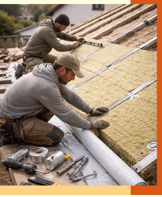 Утепление крыши снаружи в Тейково под ключ от 1305 руб./м2 | ТепломастерТкв