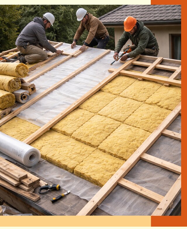 Утепление скатной крыши в Тейково от 1359 руб./м2 под ключ | ТепломастерТкв