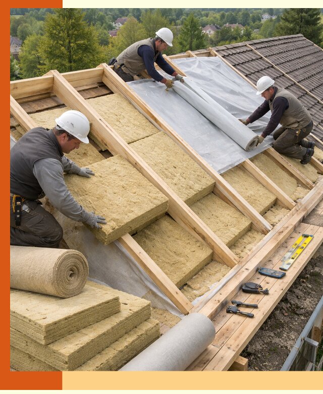 Утепление скатной крыши в Тейково качественно и надёжно