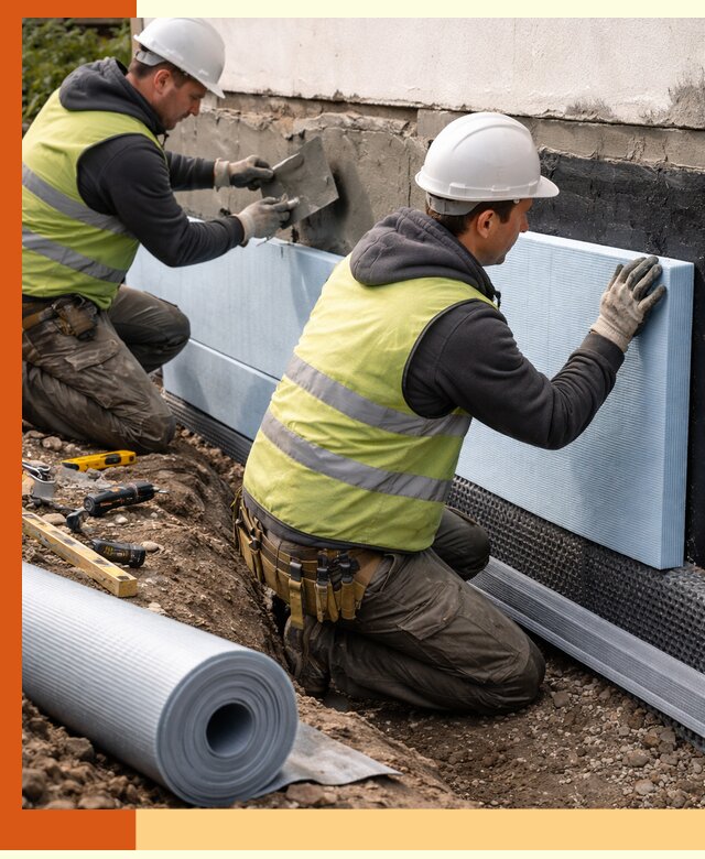 Утепление фундамента снаружи в Тейково — профессиональная теплоизоляция