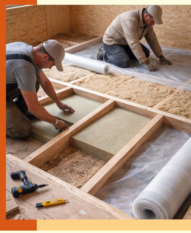 Профессиональное утепление деревянного пола в Тейково