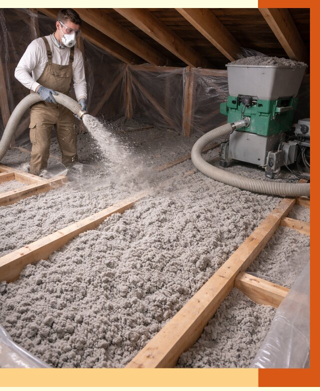 Утепление чердака эковатой в Тейково от 1577 руб/м2 — заказать у ТепломастерТкв