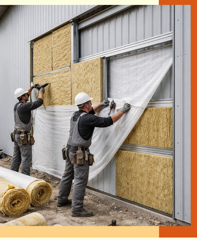 Утепление металлического склада в Тейково от 4893 руб/м2 — комплексное утепление под ключ | ТепломастерТкв