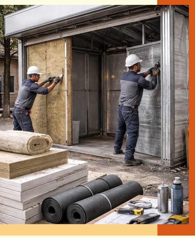 Утепление павильона шаурма в Тейково под ключ от 1305 руб. за м² | ТепломастерТкв