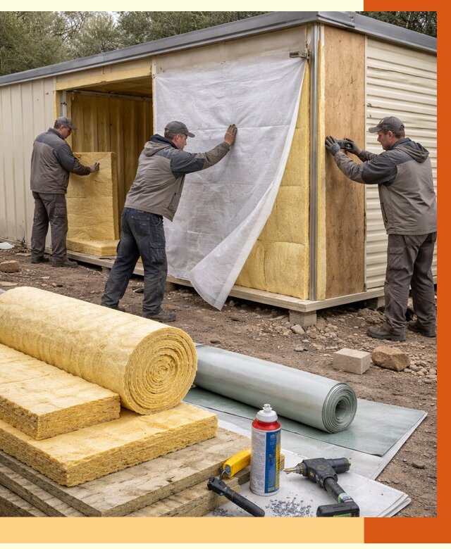 Утепление строительной бытовки в Тейково от 13591 руб. под ключ | ТепломастерТкв