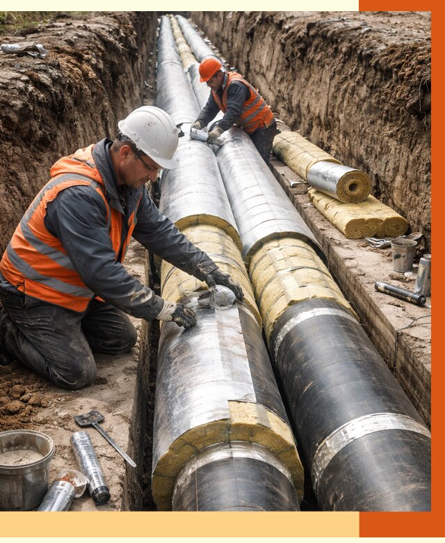 Утепление теплотрассы в Тейково от 4893 руб./м2 — ппу и комплексная изоляция | ТепломастерТкв