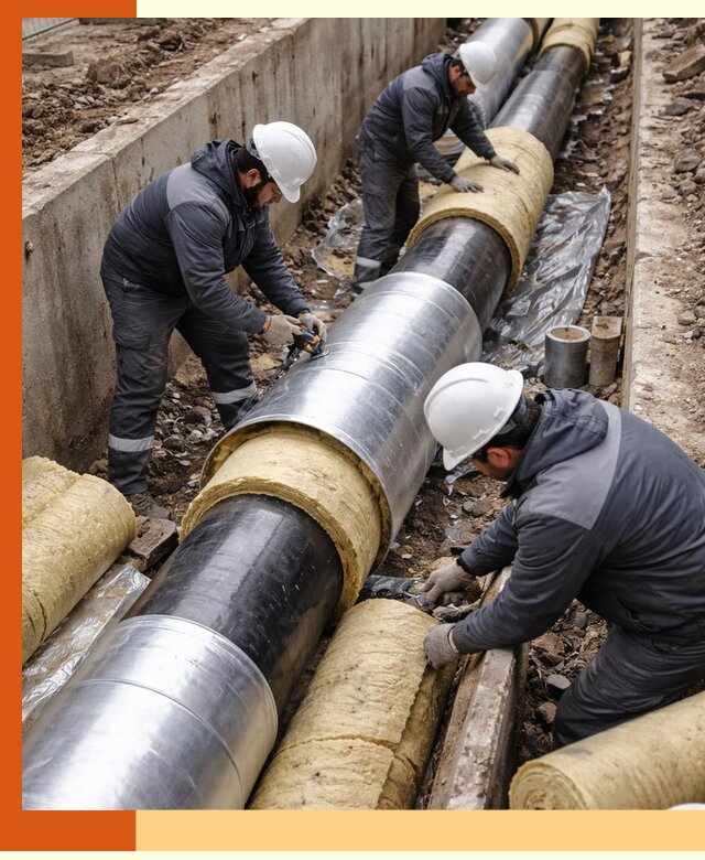 Утепление теплотрассы в Тейково: утеплительные работы и материалы