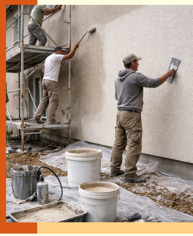 Утепление фасада жидкой пробкой в Тейково