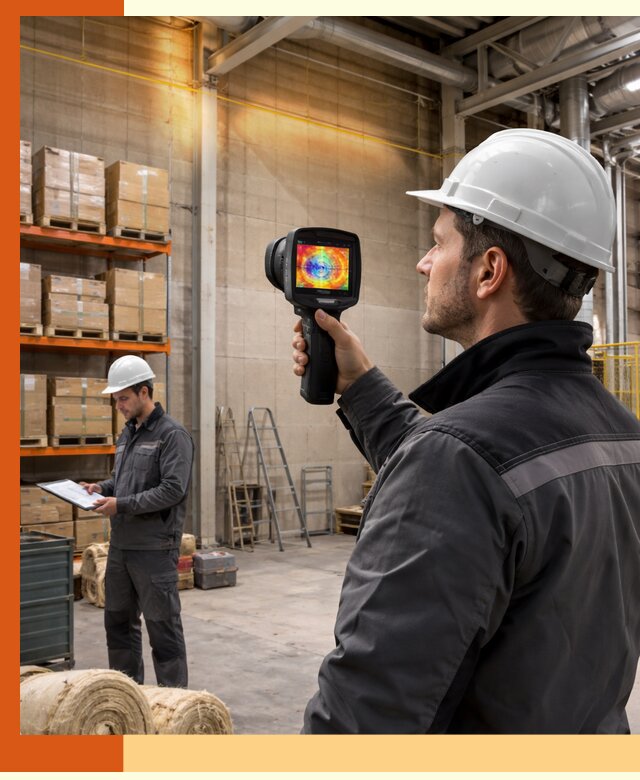 Тепловизионное обследование склада и выявление утечек в Тейково