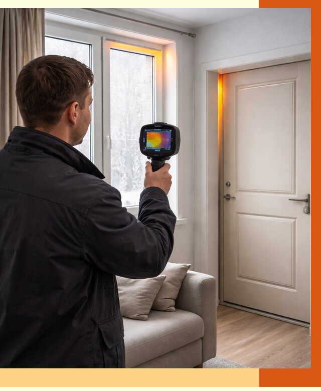 Тепловизионное обследование окон и дверей в Тейково от 4893 руб. | ТепломастерТкв