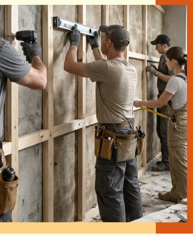 Монтаж обрешетки под утепление в Тейково от 1250 руб/м² | Заказать у ТепломастерТкв