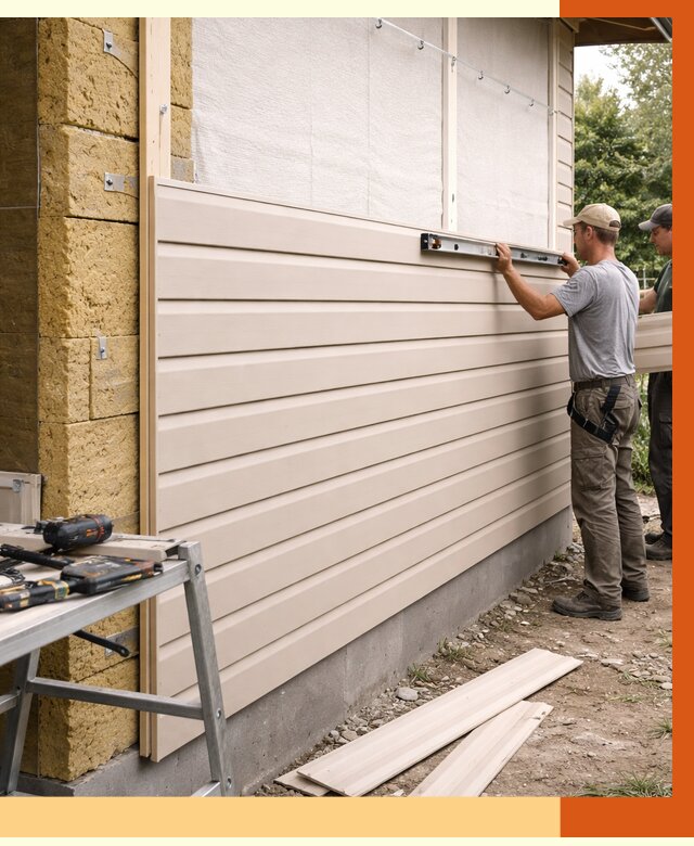 Монтаж сайдинга после утепления в Тейково от 2012 руб. — обшивка и облицовка | ТепломастерТкв